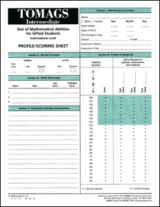 Test of Mathematical Abilities for Gifted Students (TOMAGS)