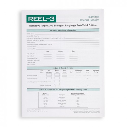 Receptive-Expressive Emergent Language Test (REEL-3)