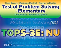 test of problem solving 3 elementary normative update