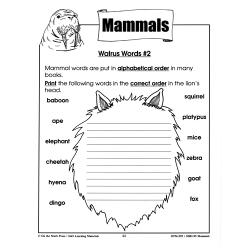 LIVES OF MAMMALS / MAMMALS (GRADE 2)