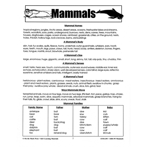 LIVES OF MAMMALS / MAMMALS (GRADE 2)